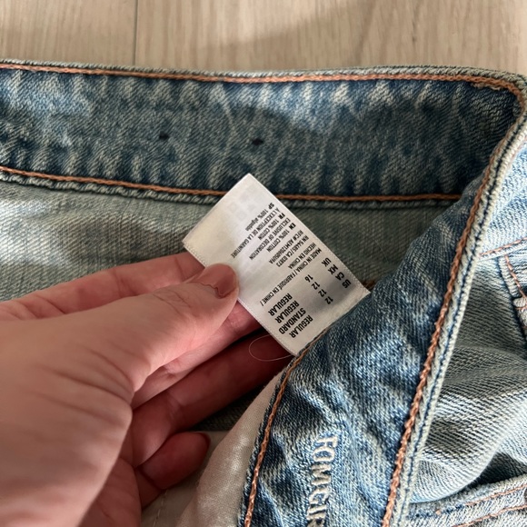 Size 12 American eagle “tomboy” ripped jeans. Non stretch. Good used condition. - Picture 2 of 3